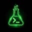 CyberCodeLab logo — neon green lab flask with terminal symbol